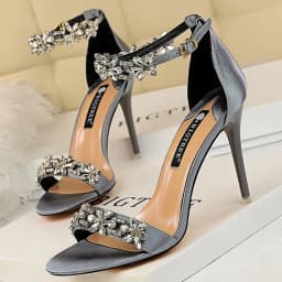 BIGTREE Shoes Open Toe Rhinestones Sandals Women 2026 New Designer Sexy High Heels Sandals Female Shoes Summer Heeled Sandals