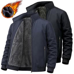 Warm Fleece Autumn Winter Jackets for Men Business Office Dress Coat Casual Men's Winter Jacket Solid Color Luxury Outerwear Man