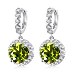 Super Sparkling 3CT Muiltcolor Moissanite Drop Hoop Earrings 100% S925 Silver Earring For Women Fine Jewelry Dating Party Gift