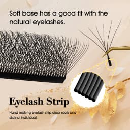 MASSCAKU 10Case Automatic Flowering W Shape Bloom 6D8D Premium Eyelash Extensions Super Comfortable Light Full Dense Volume Fans