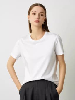 SuyaDream, Women Solid T Shirts, 10% Silk 58% Cotton, V Neck, Short Sleeved Tee, 2025 Summer Candy Colors Basic Cozy Top