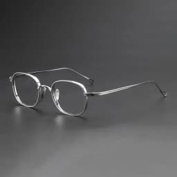 9g Ultra Light Pure Titanium Frame Japanese Vintage Distressed Oval for Male and women design as KameManNen KMN114