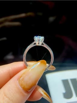 Shiny 0.5ct-1ct Real Moissanite Diamond Engagement Ring for Women Wedding Rings Fashioned Luxury Quality Jewelry