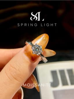 Shiny 0.5ct-1ct Real Moissanite Diamond Engagement Ring for Women Wedding Rings Fashioned Luxury Quality Jewelry