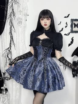 AltGoth Dark Gothic Lolita Dress Women Harajuku Streetwear Aesthetic Fairy Grunge Lace Patchwork Bandage Corset Dress Partywear