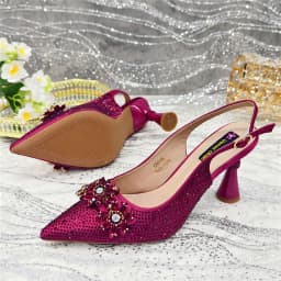 New Fashion Pointed Toe Shoes Heels Elegant Italian Woman Wedding for Party Shoes Women Party Pumps Decorated with Rhinestone