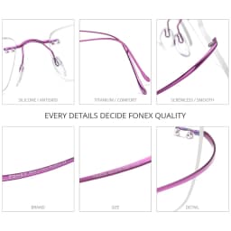FONEX B Titanium Glasses Frame Men New Brand Design Rimless Square Eyeglasses Frameless Women Ultralight Japanese Eyewear 85634