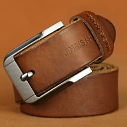 Belt men's genuine leather, genuine cowhide, handmade needle buckle, plant tanned top layer cowhidebelt, casual retro denim