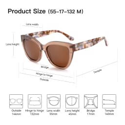 ZENOTTIC 2026 Butterfly Polarized Sunglasses Women's Thick Frame Shade UV400 Protective Acetate Sun Glasses Fashion Shopping