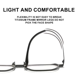 VICKY Large Frame Aluminum Frame Titanium Business Anti-Blue Light Reading Glasses Men Ladies Customizable Prescription ZY-20239