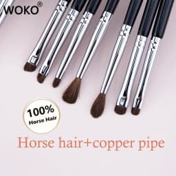17pc Professional Eyeshadow Crease Blending Smudge Makeup Brush Set High-quality Copper Tube&horsehair&goat Hair Eye Makeup Tool