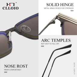 CLLOIO Metal Alloy 3 In 1 Magnet Clip Optical Myopia Glasses For Men Polarized Sunglasses Hyperopia Prescription Reading Glasses