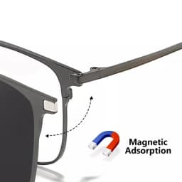 CLLOIO Metal Alloy 3 In 1 Magnet Clip Optical Myopia Glasses For Men Polarized Sunglasses Hyperopia Prescription Reading Glasses