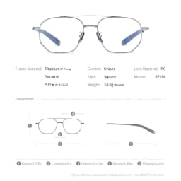 FONEX Pure Titanium Glasses Frame Men New Brand Design Square Eyeglasses Ultralight-Weight Japanese High Quality Eyewear 07518