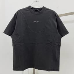 Embroidered Logo Patchwork T Shirt Men Women Oversized T-shirt Top Tees