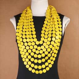 New 1pcs 7 Layer Multi-color Necklace Women Wooden Chips African Choker Necklace For Women Party Wedding Dress Jewelry Gifts