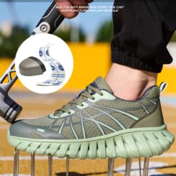 Pink Women's Work Safety Shoes Anti-Smash Anti Puncture Work Sneakers Steel Toe Shoes Lightweight Comfort Protection Shoes New