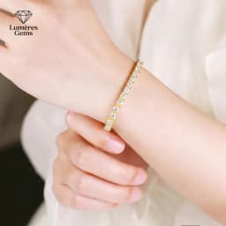18K Gold Plated Moissanite Tennis Women 3/4/5Mm Classic S925 Sterling Silver Certified Bracelet For Men GRA
