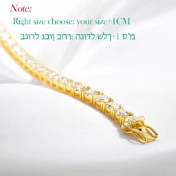18K Gold Plated Moissanite Tennis Women 3/4/5Mm Classic S925 Sterling Silver Certified Bracelet For Men GRA