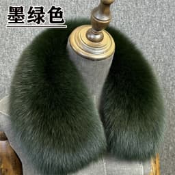 Natural Fox Fur Collar Removable Real Fur Square Collar for Coat Fashion Accessory for Women down Jacket Large Scarf Scarves
