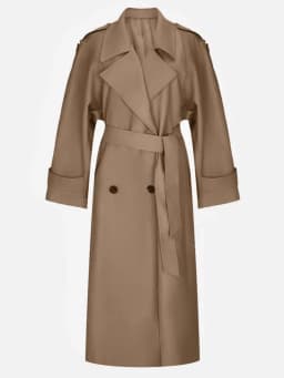 Lautaro Spring Autumn Oversized Khaki Extra Long Dark Purple Trench Coat for Women Double Breasted Elegant Luxury Overcoat 2025