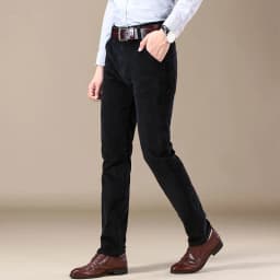 2025 Autumn New Corduroy Pants Men's Cotton Thick Slim Straight Elastic Business Casual Trousers Fashion Khaki Male Clothes