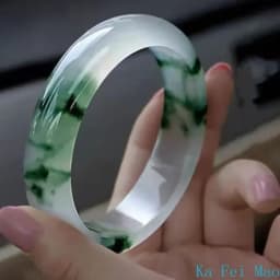 Natural Green Jadeite Bangle Jade Bracelet Charm Luxury Jewellery Fashion Accessories Hand-Carved Amulet Gifts for Women Her Men