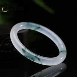 Natural Green Jadeite Bangle Jade Bracelet Charm Luxury Jewellery Fashion Accessories Hand-Carved Amulet Gifts for Women Her Men