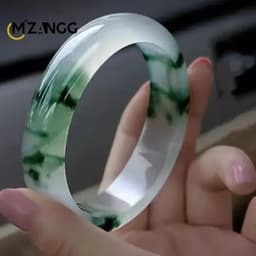 Natural Green Jadeite Bangle Jade Bracelet Charm Luxury Jewellery Fashion Accessories Hand-Carved Amulet Gifts for Women Her Men