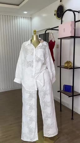 Wmstar Two Piece Set Women Loose Top and Pants Sets Wide Leg Long Sleeve Mesh New Matching Tracksuit Wholesale Dropshipping 2025