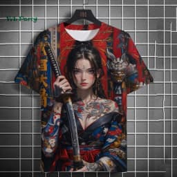 Japanese Manga Girl Style Print T-shirt 3D Print Men Short-Sleeved Tee Harajuku Tops Summer Oversized Men T-shirt Men's Clothing