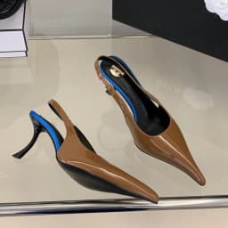 2026 SPring New Brand Pointed Toe Slingback Sandal Thin Heel Pumps Shallow Slip On Ladies Elegant Sandal Fashion Pumps For Party