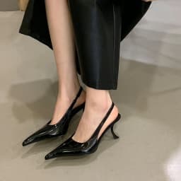 2026 SPring New Brand Pointed Toe Slingback Sandal Thin Heel Pumps Shallow Slip On Ladies Elegant Sandal Fashion Pumps For Party