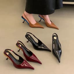 2026 SPring New Brand Pointed Toe Slingback Sandal Thin Heel Pumps Shallow Slip On Ladies Elegant Sandal Fashion Pumps For Party