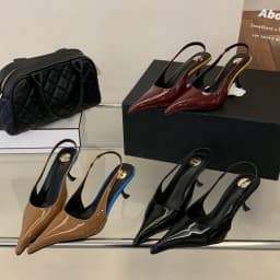 2026 SPring New Brand Pointed Toe Slingback Sandal Thin Heel Pumps Shallow Slip On Ladies Elegant Sandal Fashion Pumps For Party