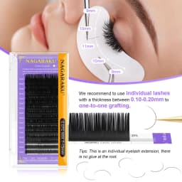 NAGARAKU EU Local Delivery 5 cases/lot Classic Lashes Individual Eyelash Natural High Quality Makeup Synthetic Mink Eyelashes