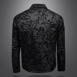 Spring 2026 Men's Casual Jacket with Embroidered Collar Slim Fit Trendy Top for Fashionable Clothing