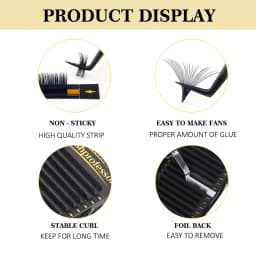 10 Trays/Lot Cashmere Eyelash Extension 5-25mm Matte Black Individual Volume Lashes 0.03 0.05 0.07 0.10 Faux Mink Lash Extension