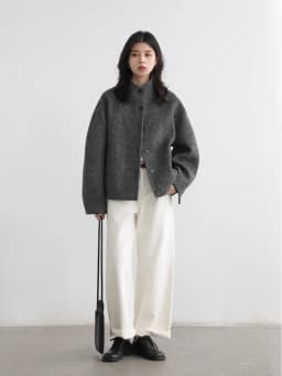 CHIC VEN Women Short Woolen Coat New Stand Up Twill Texture Single Breasted Ladies Jacket Retro Woman Outwear Autumn Winter 2025