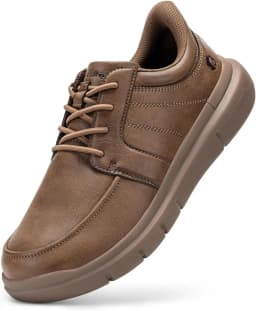 FitVille Wide Slip On Shoes For Men'S Lightweight Casual Dress Oxfords Shoes Business Walking Sneakers With Arch Support