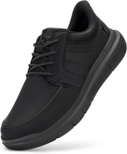 FitVille Wide Slip On Shoes For Men'S Lightweight Casual Dress Oxfords Shoes Business Walking Sneakers With Arch Support