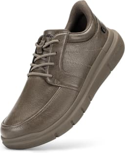 FitVille Wide Slip On Shoes For Men'S Lightweight Casual Dress Oxfords Shoes Business Walking Sneakers With Arch Support