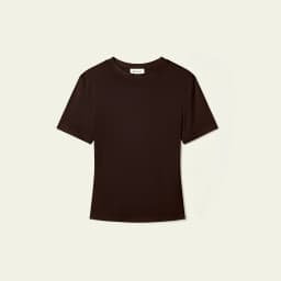LILYSILK Women's Slim Fitted Silk Jersey Tee with Short Sleeves and Round Neck