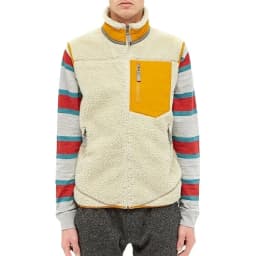 Vintage Fleece Stand Collar Warm Lambskin Vest for Men Sleeveless Unisex Autumn Winter Sports Jackets Outdoor Wear Men Jacket