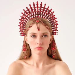New Geometric Crown Headband Multi-Layer Rhinestone Headwear Statement Crystal Hair Jewelry Women Stage Performance Accessories