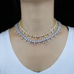 2025 New Iced Out Bling 5A CZ Tennis Choker Necklace For Women Fashion Sparking Oval Shape Cubic Zirconia Multi Layers Jewelry
