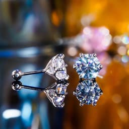 NKHOG Real 2 Carat 8mm Moissanite Stud Earrings For Women Screw Thread Ear Studs 925 Sterling Silver Jewelry Pass Diamond Test
