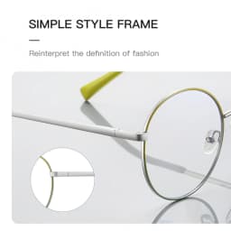 VICKY Retro Round Myopia Prescription Glasses Hyperopia for Women Reading CR39 Anti Blue Light Optical Eyeglasses Frame PFD3082
