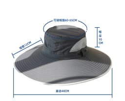Large Shawl Sunscreen Neck Protection Big Brim Sun Hat Outdoor Leisure Mountaineering Fishing Cap Men Waterproof Fisherman Hats