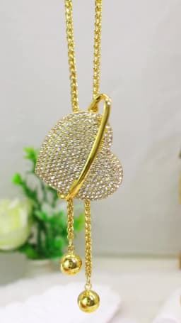 Gold Color Necklace Earrings Set For Women Unique Choker Pendant Earrings 3Pcs Set Jewelry Quality Accessories Free Shipping